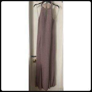 Nightway Women's Dress Pastel purple Shimmer Keyhole Halter Gown - 1